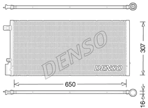 кондензатор, климатизация DENSO DCN15005