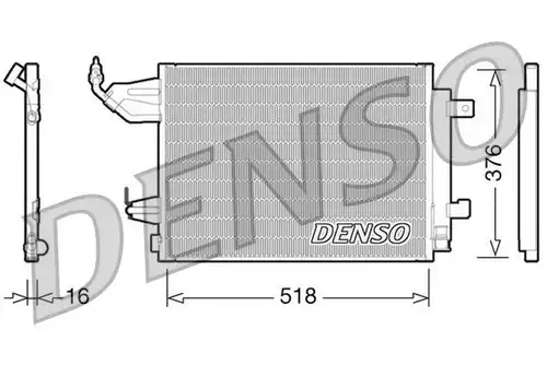 кондензатор, климатизация DENSO DCN16001