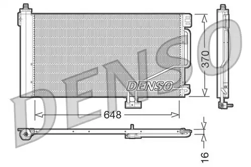 кондензатор, климатизация DENSO DCN17021