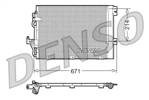 кондензатор, климатизация DENSO DCN20009