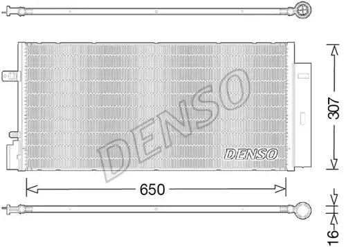 кондензатор, климатизация DENSO DCN20024