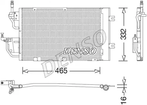 кондензатор, климатизация DENSO DCN20037