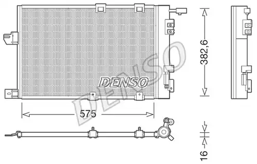 кондензатор, климатизация DENSO DCN20038