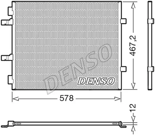 кондензатор, климатизация DENSO DCN20042