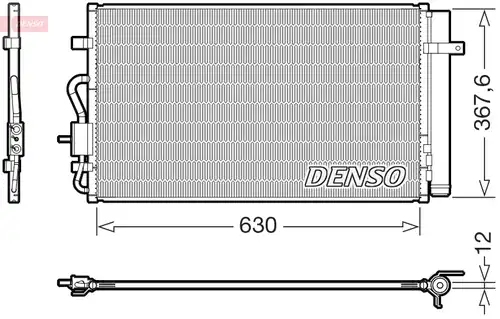 кондензатор, климатизация DENSO DCN20050