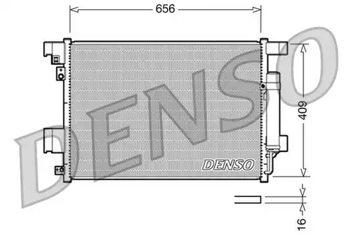 кондензатор, климатизация DENSO DCN21001