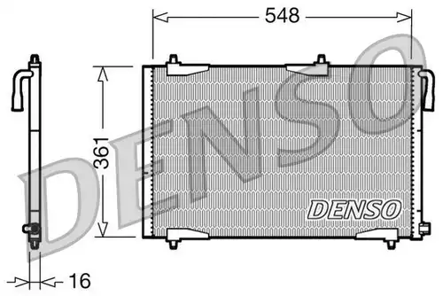 кондензатор, климатизация DENSO DCN21002