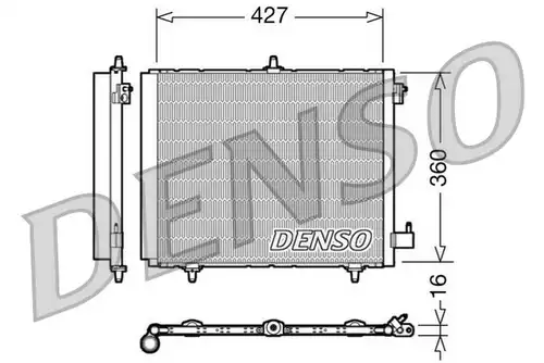 кондензатор, климатизация DENSO DCN21009