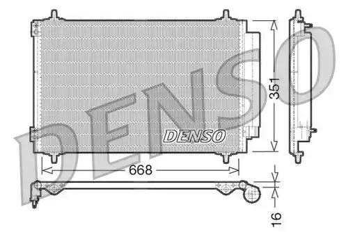 кондензатор, климатизация DENSO DCN21017