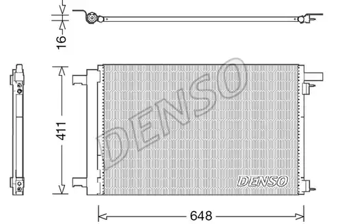 кондензатор, климатизация DENSO DCN21021