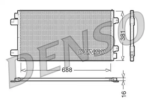 кондензатор, климатизация DENSO DCN23024