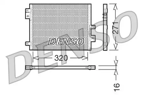 кондензатор, климатизация DENSO DCN28002