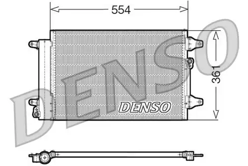 кондензатор, климатизация DENSO DCN32015