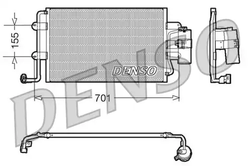 кондензатор, климатизация DENSO DCN32025