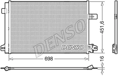 кондензатор, климатизация DENSO DCN32028