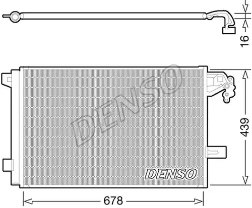 кондензатор, климатизация DENSO DCN32063