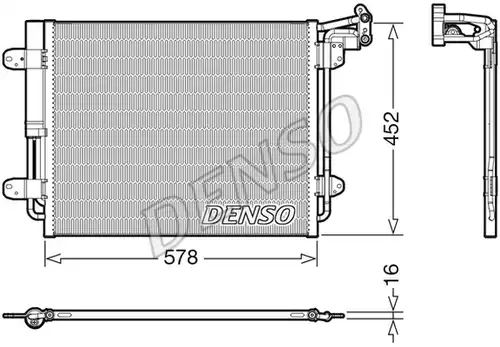 кондензатор, климатизация DENSO DCN32067