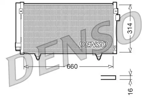 кондензатор, климатизация DENSO DCN36003