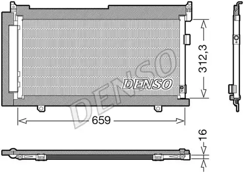 кондензатор, климатизация DENSO DCN36006