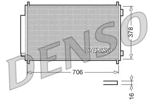 кондензатор, климатизация DENSO DCN40002