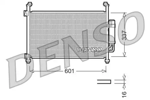 кондензатор, климатизация DENSO DCN40007