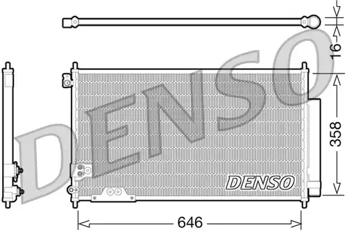 кондензатор, климатизация DENSO DCN40009