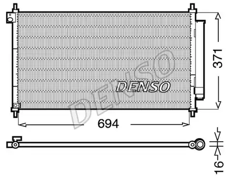 кондензатор, климатизация DENSO DCN40012