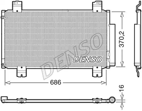 кондензатор, климатизация DENSO DCN40033