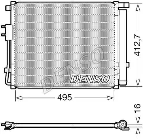 кондензатор, климатизация DENSO DCN41012