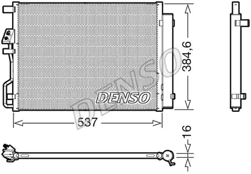 кондензатор, климатизация DENSO DCN41021