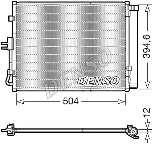 кондензатор, климатизация DENSO DCN43005