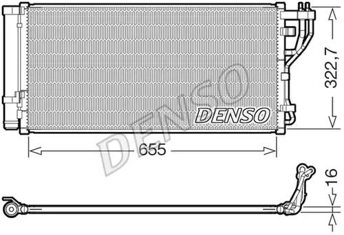 кондензатор, климатизация DENSO DCN43011