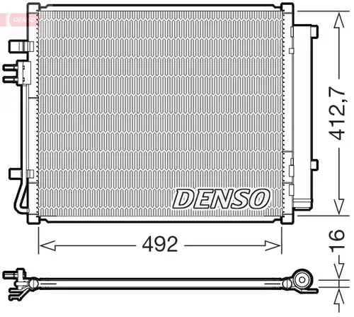 кондензатор, климатизация DENSO DCN43015