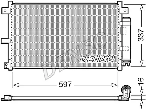 кондензатор, климатизация DENSO DCN44001