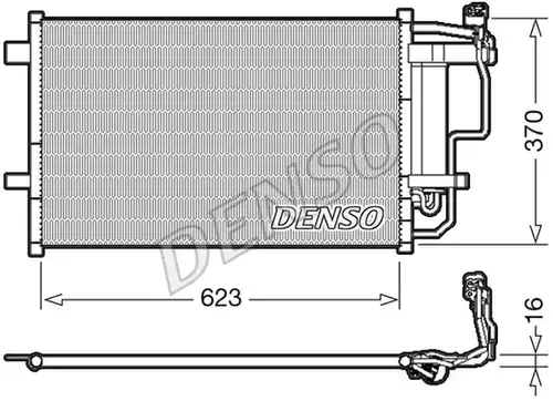 кондензатор, климатизация DENSO DCN44007