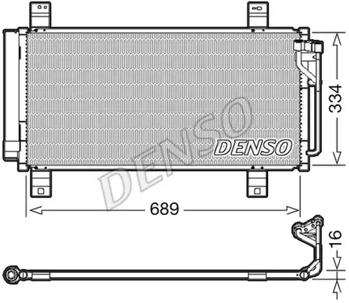 кондензатор, климатизация DENSO DCN44008