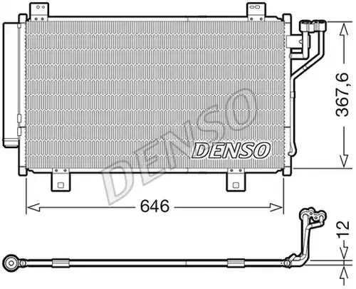 кондензатор, климатизация DENSO DCN44012