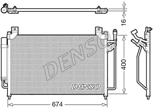 кондензатор, климатизация DENSO DCN44013