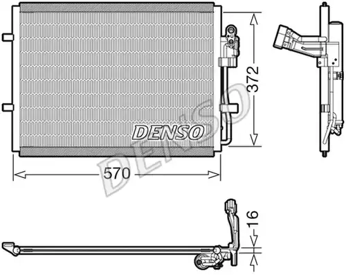 кондензатор, климатизация DENSO DCN44016