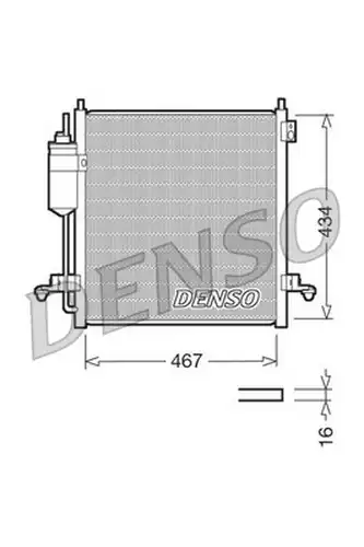 кондензатор, климатизация DENSO DCN45001