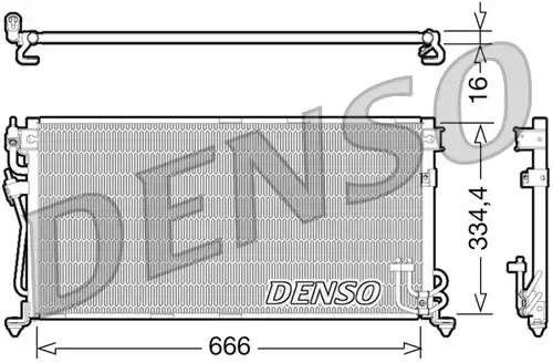 кондензатор, климатизация DENSO DCN45002