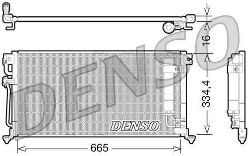 кондензатор, климатизация DENSO DCN45003