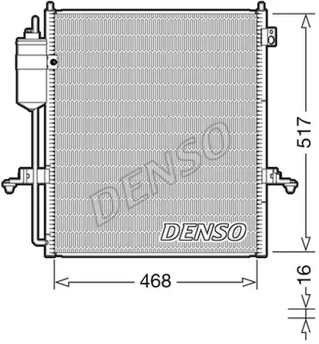 кондензатор, климатизация DENSO DCN45004