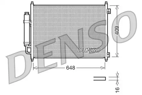 кондензатор, климатизация DENSO DCN46001