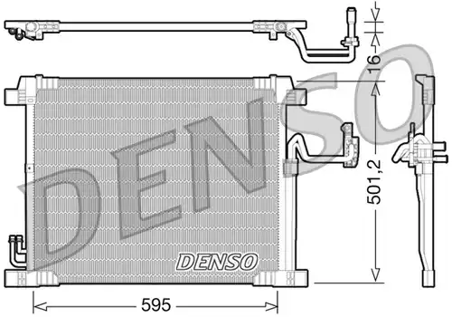 кондензатор, климатизация DENSO DCN46012