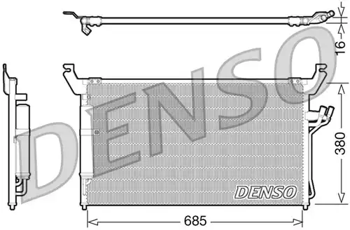 кондензатор, климатизация DENSO DCN46013