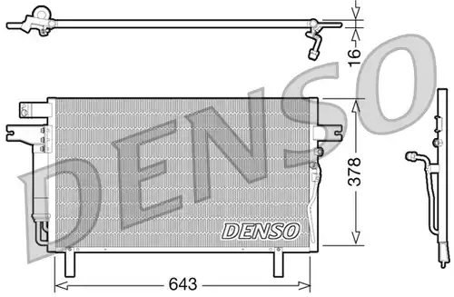 кондензатор, климатизация DENSO DCN46016