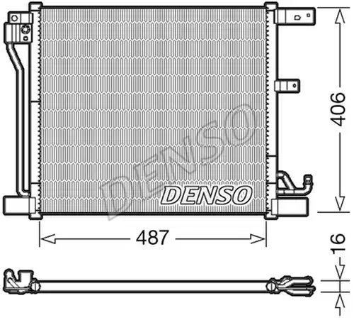 кондензатор, климатизация DENSO DCN46018