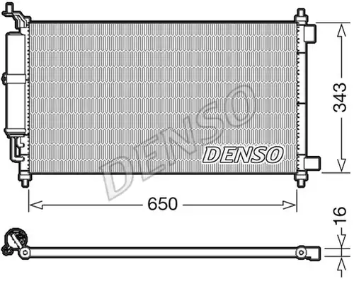 кондензатор, климатизация DENSO DCN46020