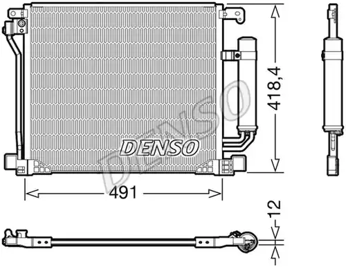 кондензатор, климатизация DENSO DCN46025